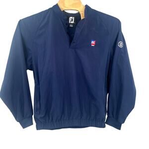 FootJoy Windbreaker Large Navy Half Zip Golf Pullover Newport Country Club